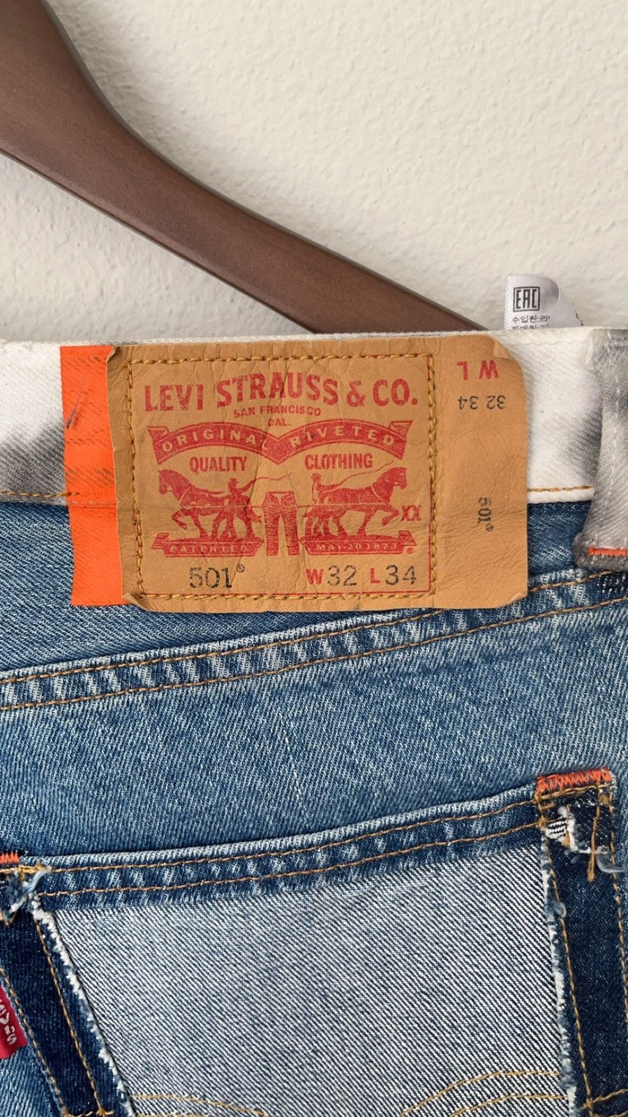 Heron Preston × Levi's Heron Preston Levi's 501 Denim Collab Size US 30 / EU 46 - 7 Thumbnail
