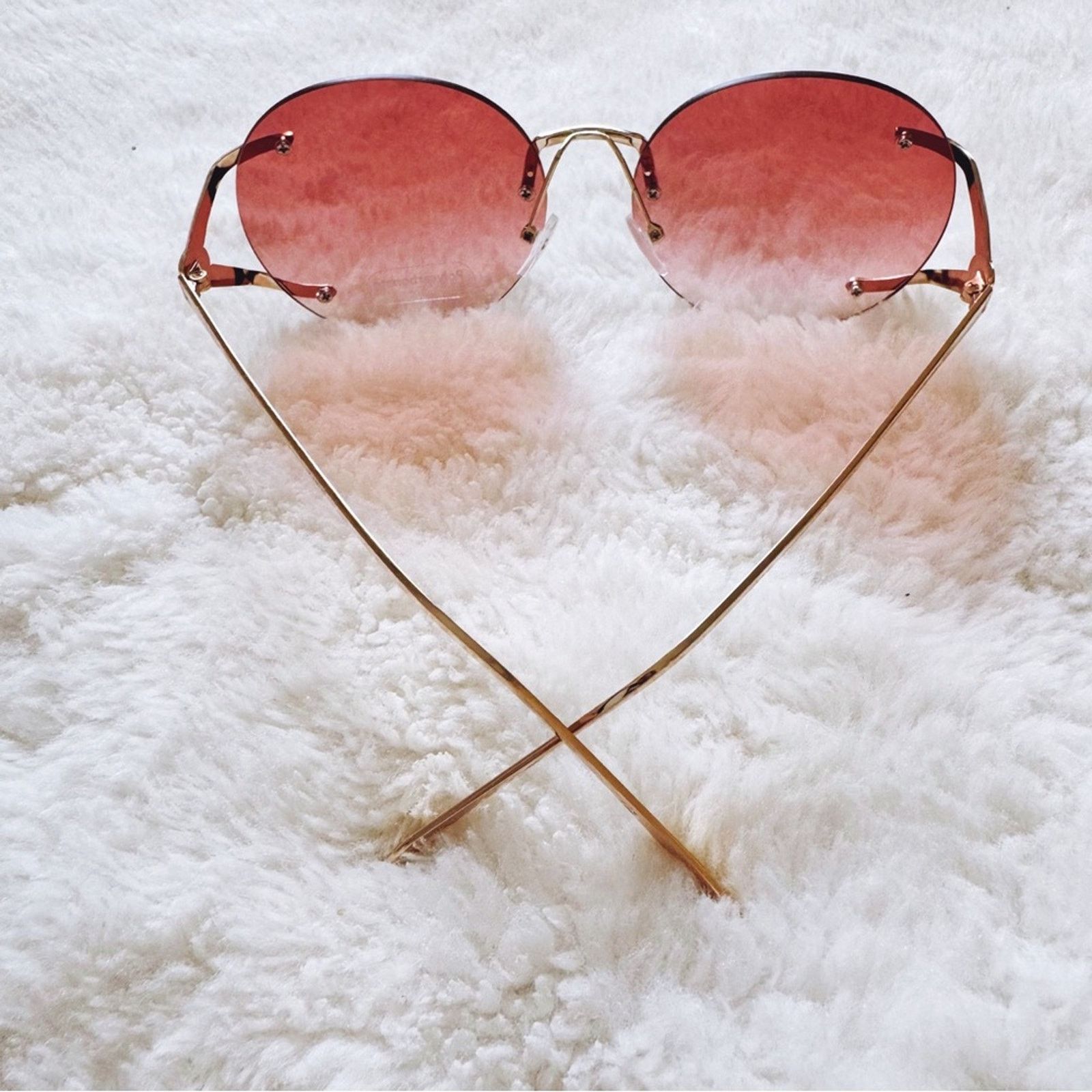 Other Ruth Clear Orange Round Metal Sunglasses Size ONE SIZE - 9 Thumbnail