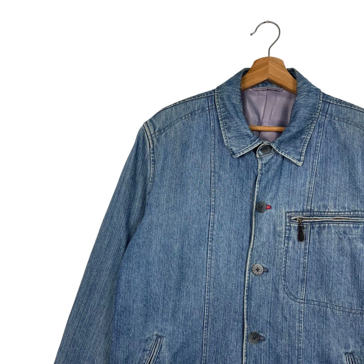 Japanese Brand Alpha Cubic Sport Denim Jacket Size US M / EU 48-50 / 2 - 6 Thumbnail