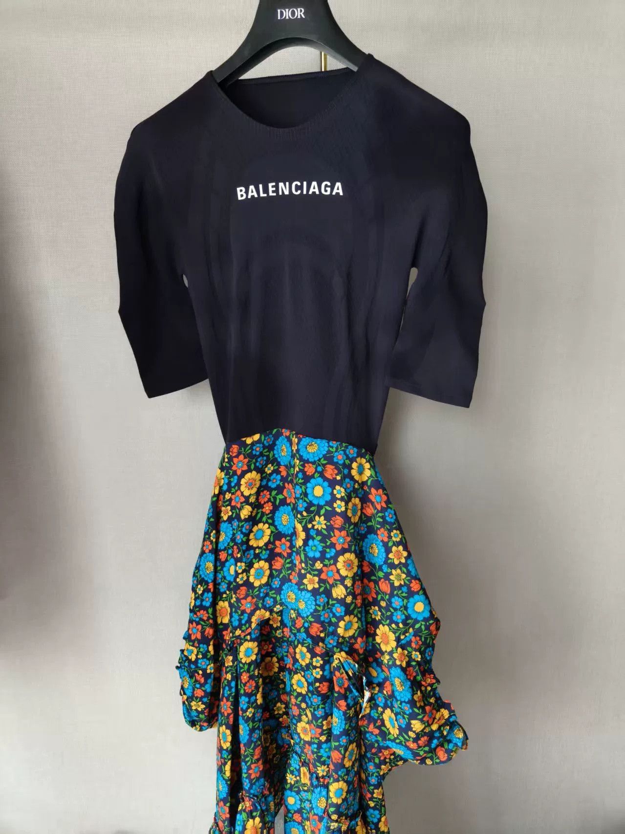 Balenciaga Floral Print Dress