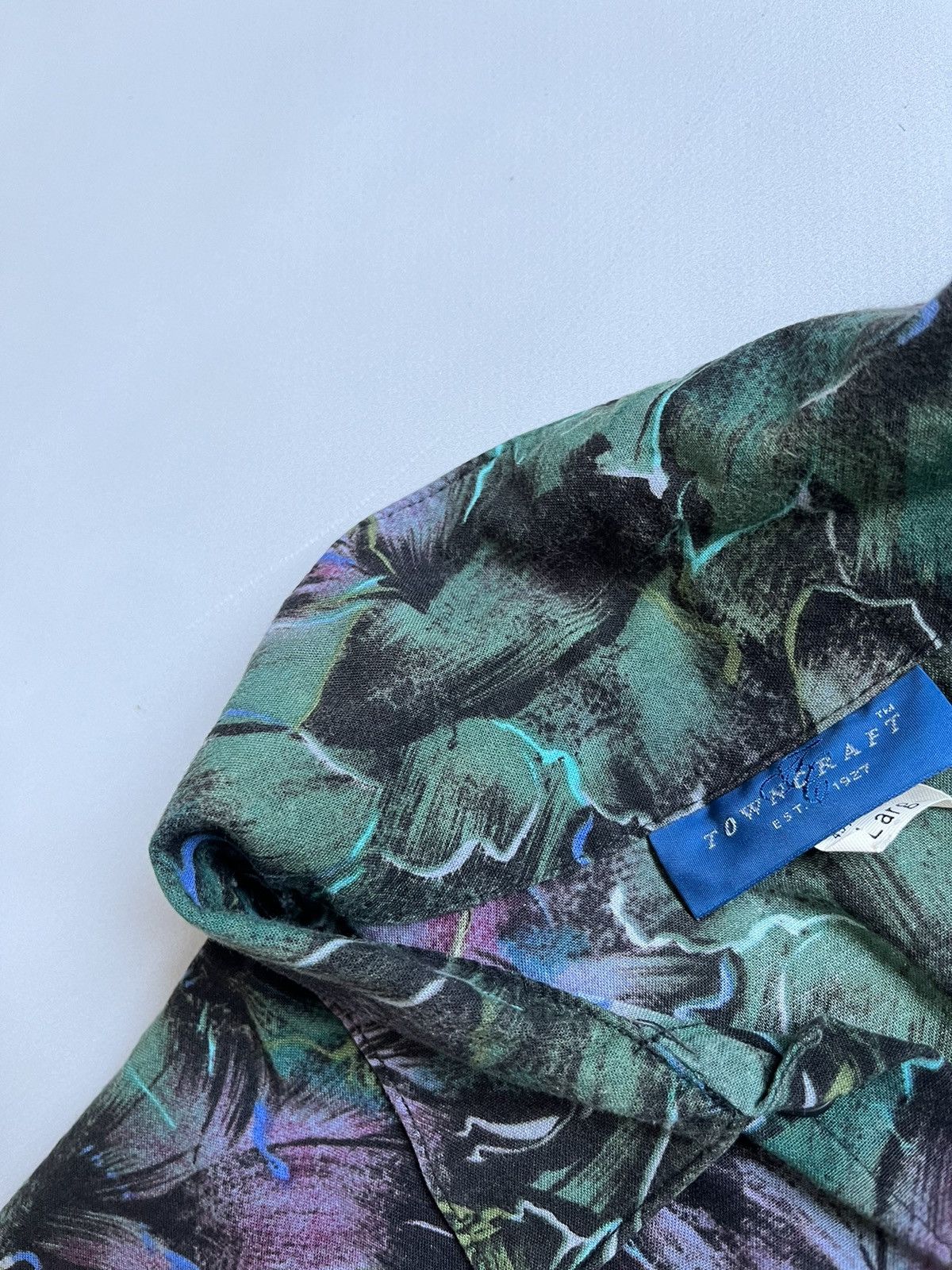 Towncraft Vintage 90s Towncraft Floral Rayon Usa Made Hawaiian Shirt Size US XL / EU 56 / 4 - 5 Thumbnail