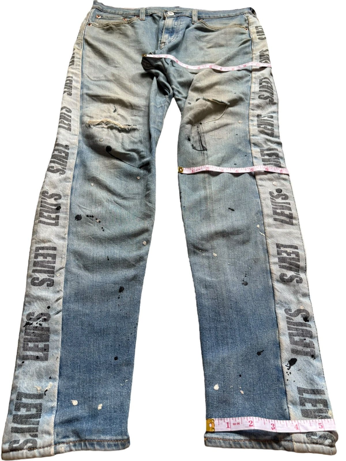 Levi's SALES🔥Y2k Levis Hi Ball Big E Painted Mud Wash Skinny Jeans Size US 32 / EU 48 - 15 Thumbnail