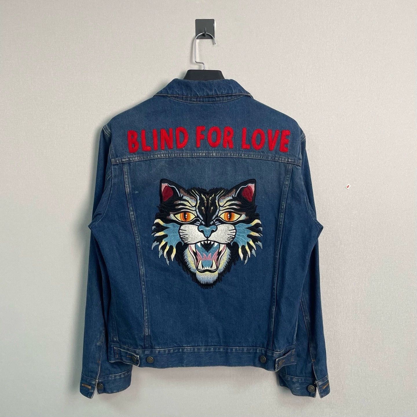 Gucci Gucci Embroidered Cat Denim Jacket Size 50 Size US M / EU 48-50 / 2 - 1 Thumbnail