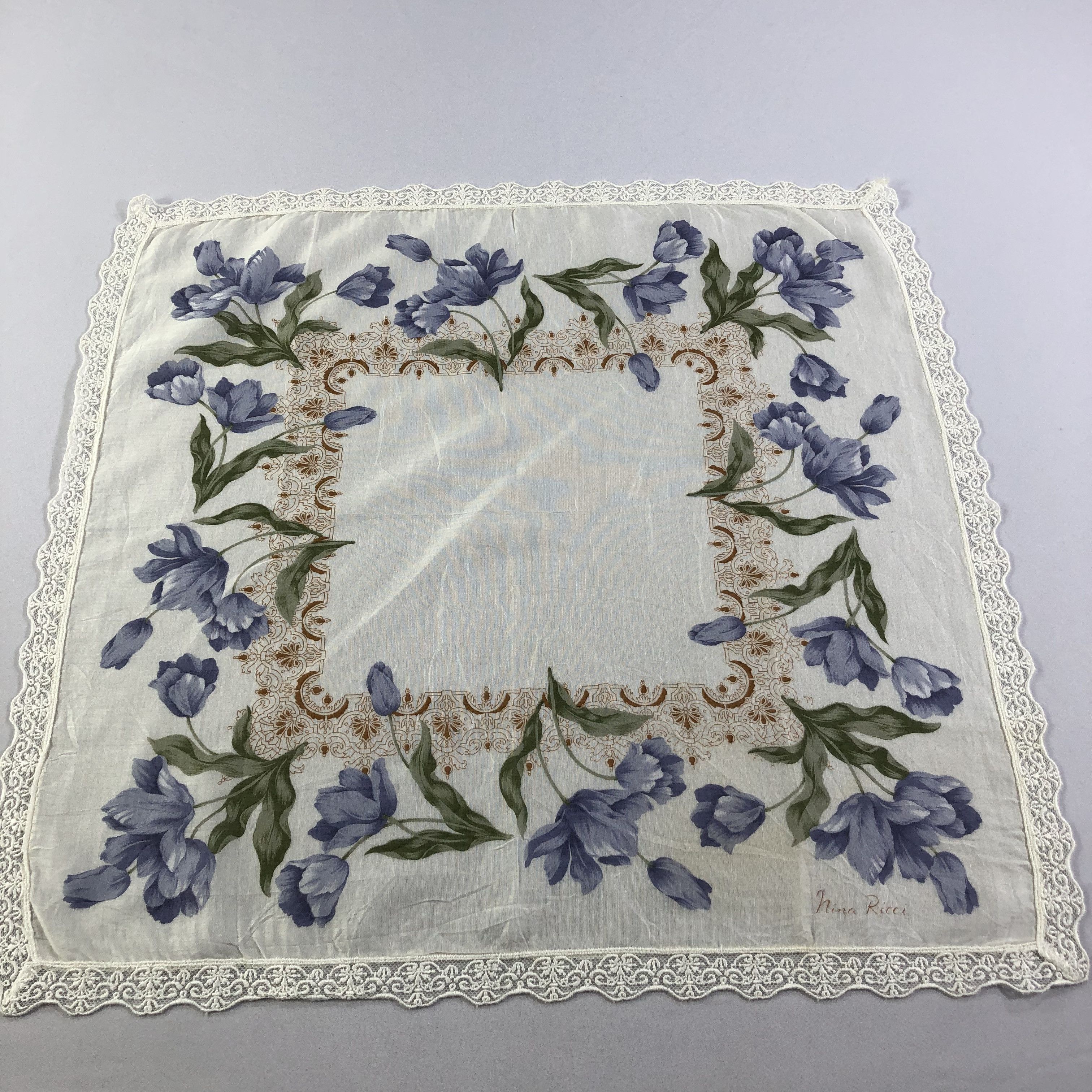 Nina Ricci Nina Ricci Lace Handkerchief Neckerchief Bandana H1686 Size ONE SIZE - 2 Thumbnail