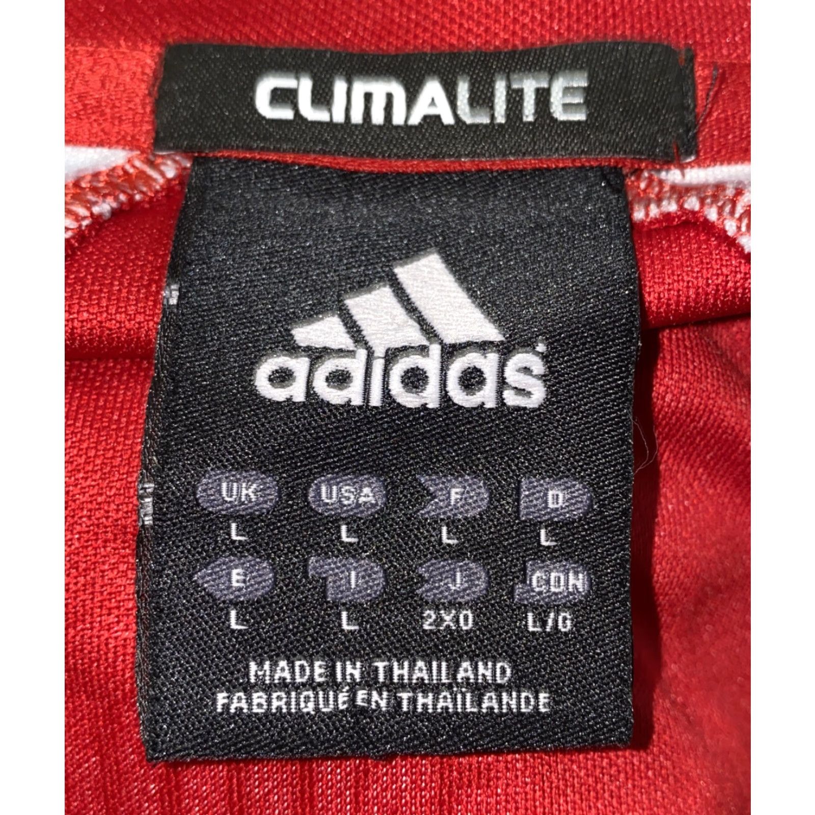 Adidas Adidas Climalite Men's Red/White Jersey Full Zip Jacket L Size US L / EU 52-54 / 3 - 6 Thumbnail