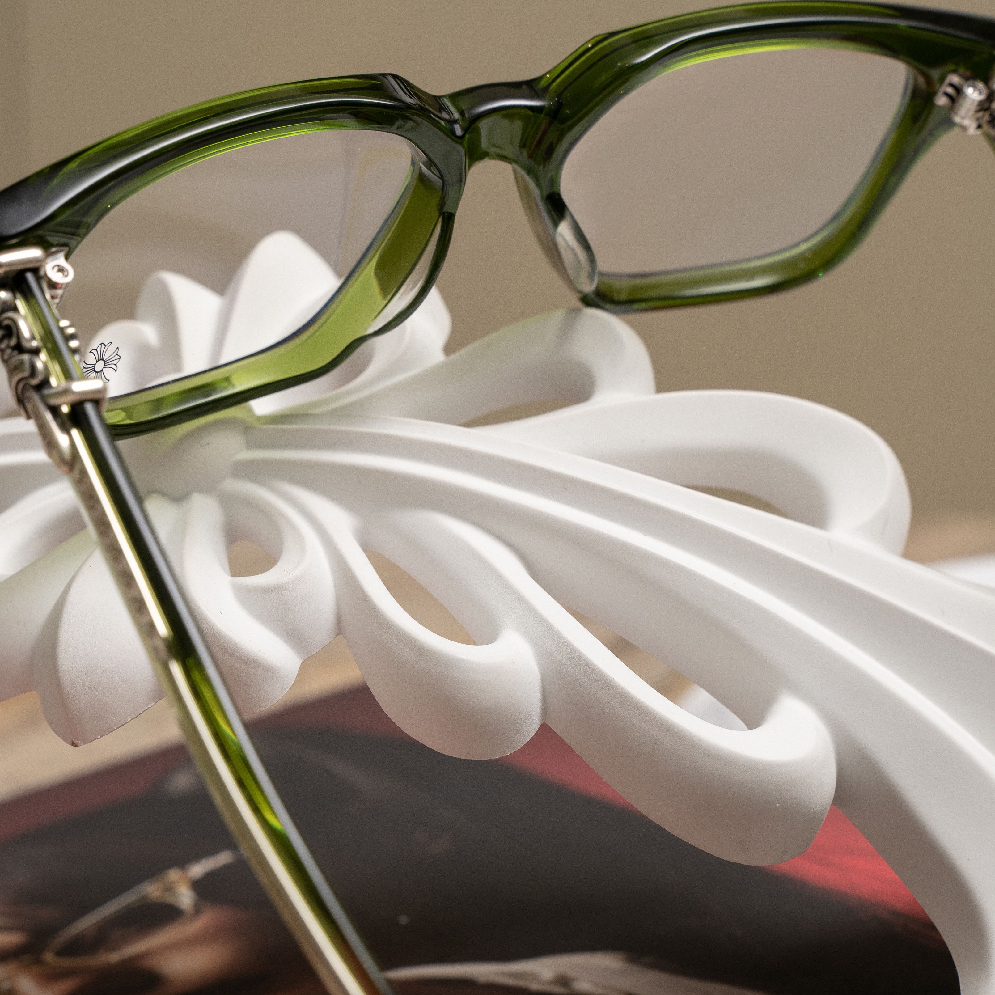 Chrome Hearts Chrome Hearts VAGILLIONAIRE II Dark Olive Glasses Size ONE SIZE - 8 Thumbnail