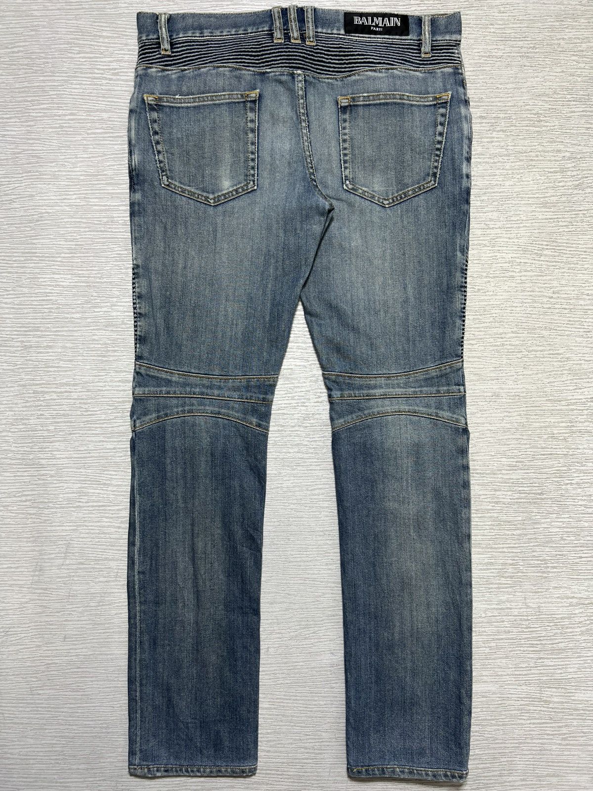 Balmain Balmain - Christophe Decarnin - Washed Biker Jeans Size US 32 / EU 48 - 2 Thumbnail