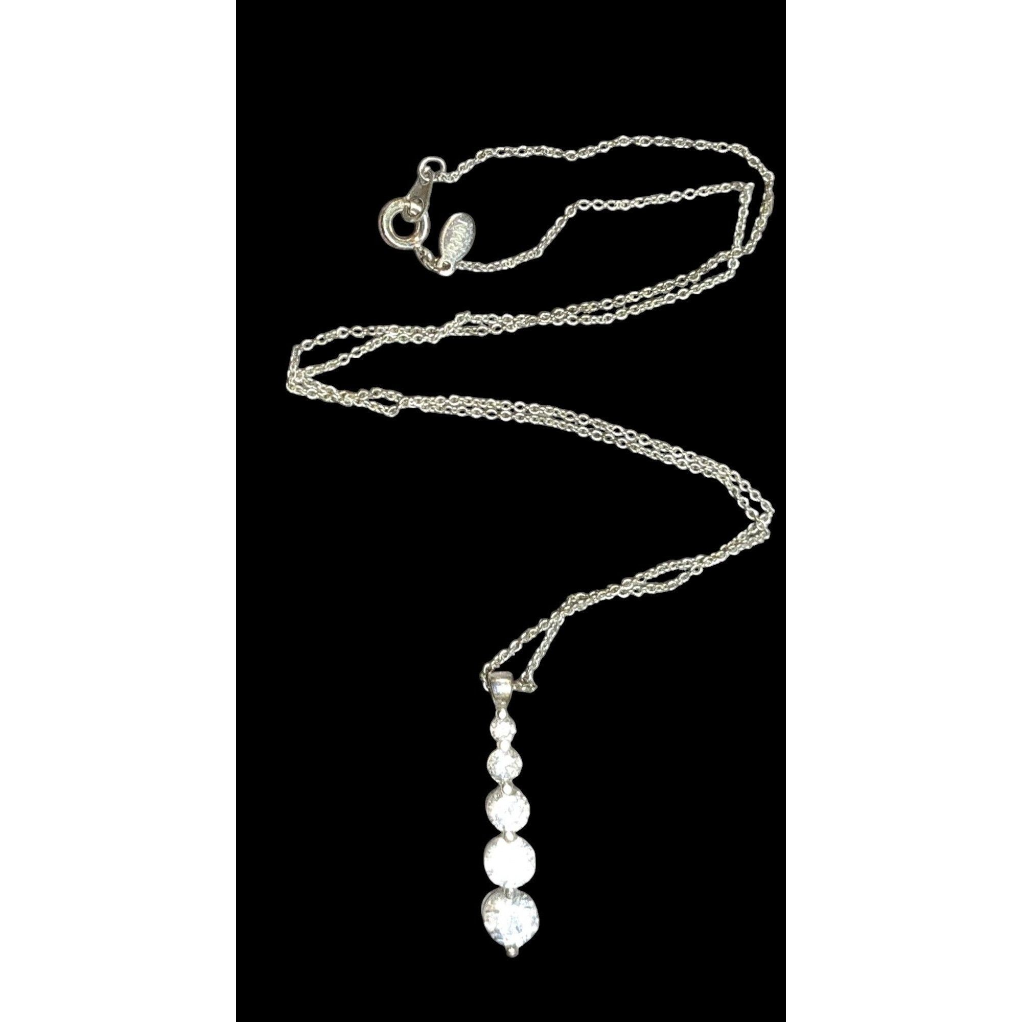 Other Roman Silver Tone Rhinestone Pillar Pendant Necklace Size ONE SIZE - 2 Thumbnail