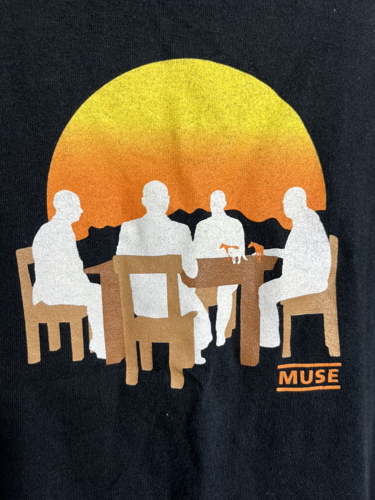 Band Tees × Gildan × Vintage Muse 2000s rock t shirt black cotton men’s short sleeve Size US M / EU 48-50 / 2 - 3 Thumbnail