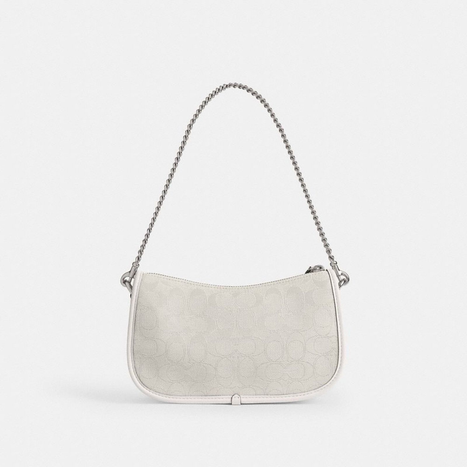 Coach NWT Coach Swinger CAM48 Silver/Cloud Chalk Bag Size ONE SIZE - 9 Thumbnail