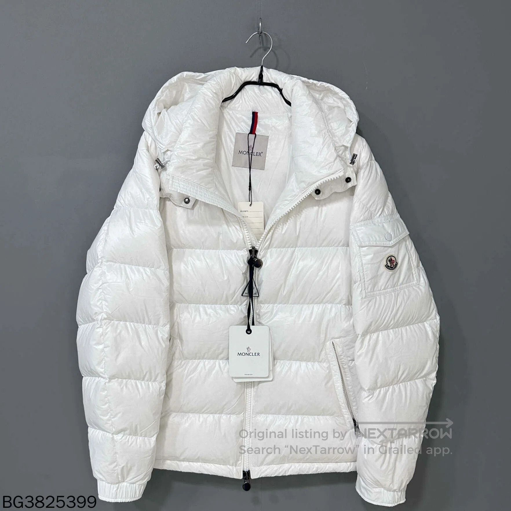 Moncler Moncler Maya White Logo Down Jacket. Size US XXL / EU 58 / 5 - 1 Thumbnail