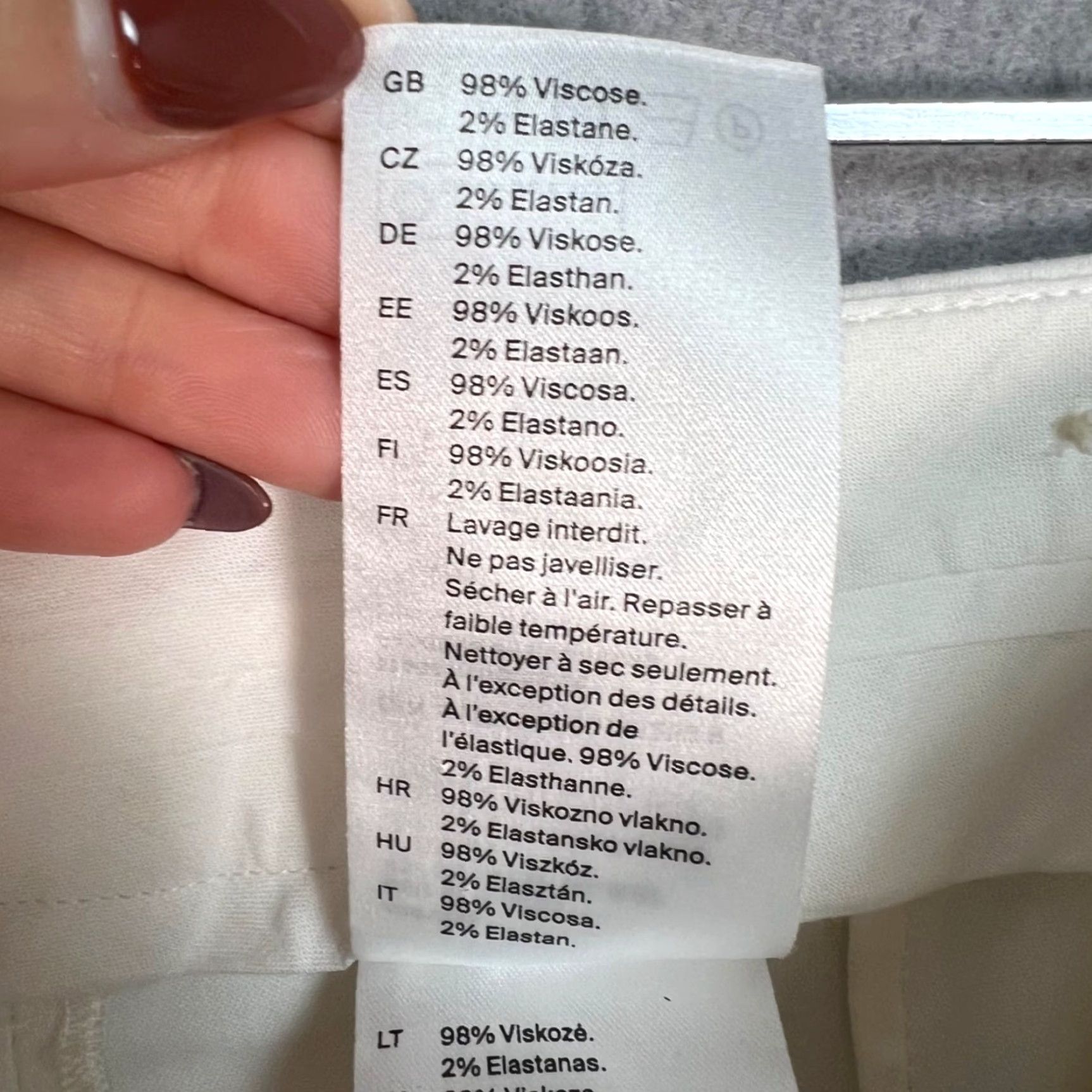 Cos COS Womens High-Waisted White Chino Pants Straight Leg Size 2 Size 26" / US 2 / IT 38 - 4 Thumbnail