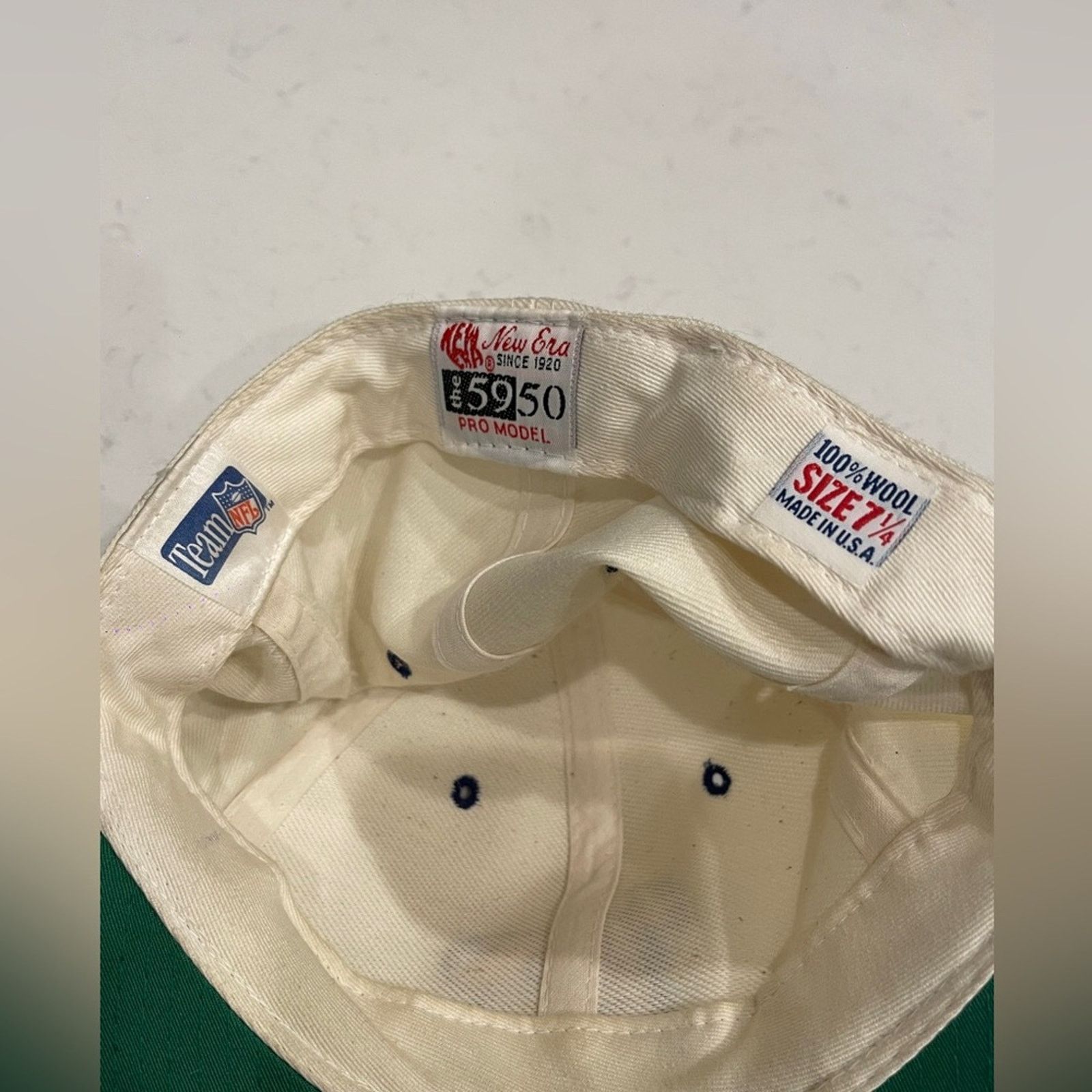 New Era VINTAGE NEW ERA LOS ANGELES RAMS IVORY 5950 PRO NFL LOGO HAT Size ONE SIZE - 8 Thumbnail
