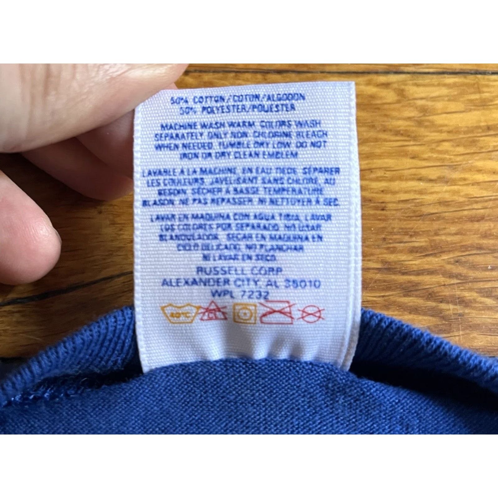 Jerzees VINTAGE Jerzees Adkin High School North Carolina Shirt Men’s Large Blue Short Sleeve Crew Neck Graphic Print 90s Retro Logo Size US L / EU 52-54 / 3 - 6 Thumbnail