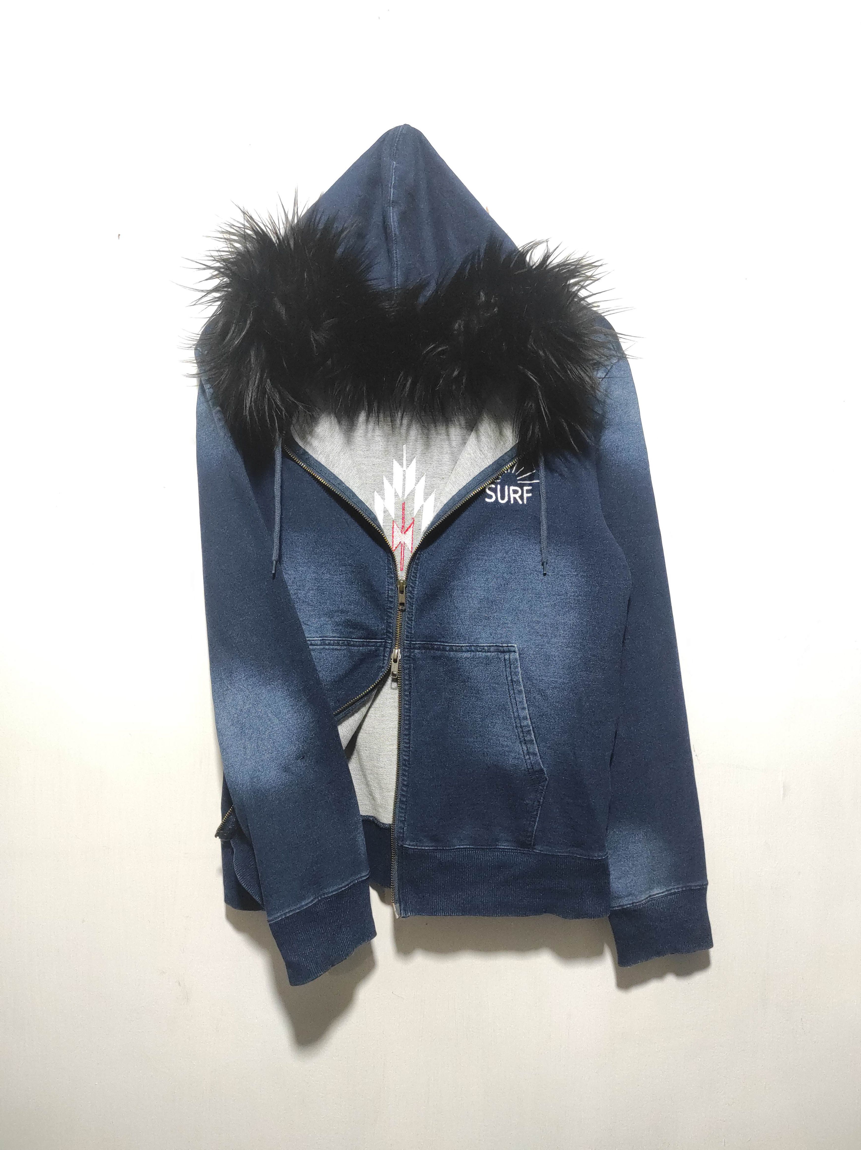 Hysteric Glamour Roshell Denim Double Zip Fur Hoodie i6w9 LGB style Size US M / EU 48-50 / 2 - 8 Thumbnail