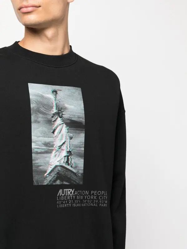 AUTRY o1y0526 Logo Sweatshirt in Black Size US M / EU 48-50 / 2 - 2 Thumbnail