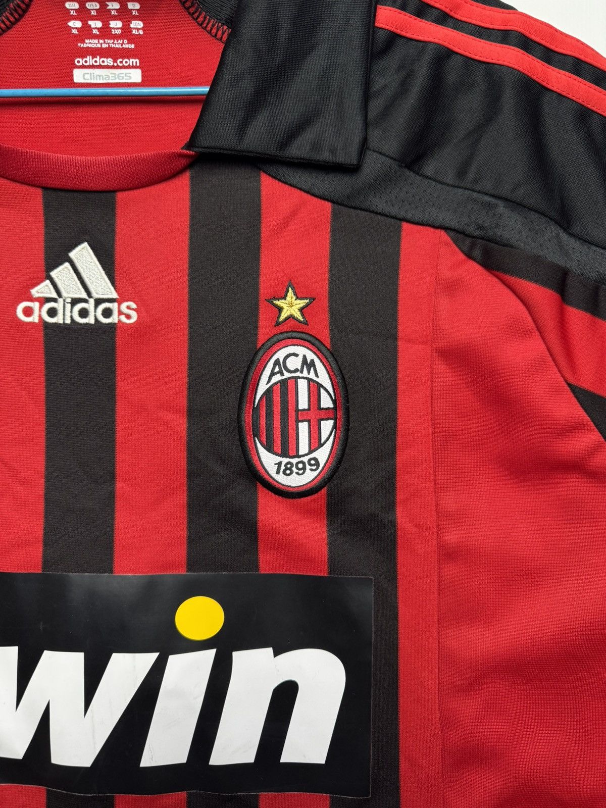 Adidas Vintage 2009/10 AC Milan Home Jersey - Adidas Clima365 Size US XL / EU 56 / 4 - 4 Thumbnail
