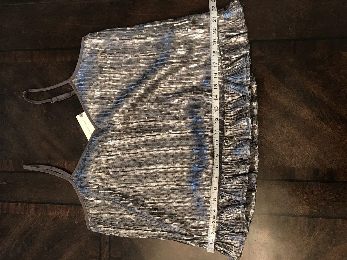 Anthropologie NWT Silver Sequined Anthropology Top Sz 10 Size L / US 10 / IT 46 - 6 Thumbnail
