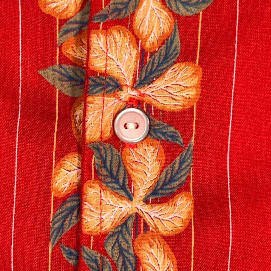 Vintage VINTAGE Ego Bond Street Floral Striped Shirt Adult XL Red 70s Graphic Casual Button-Up long sleeve Mens Size US XL / EU 56 / 4 - 6 Thumbnail