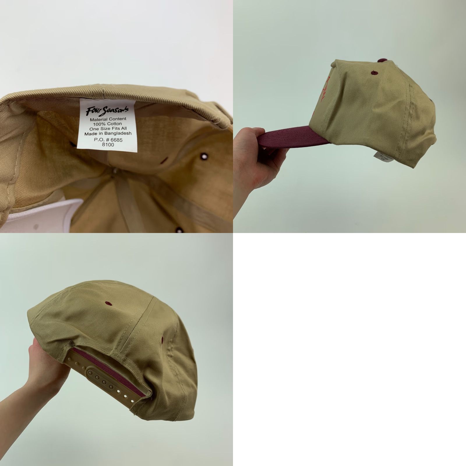 Vintage VINTAGE Four Season's Shawnee Terminal Elevator Brown Maroon Cotton Snapback Trucker Hat Cap Size ONE SIZE - 8 Thumbnail