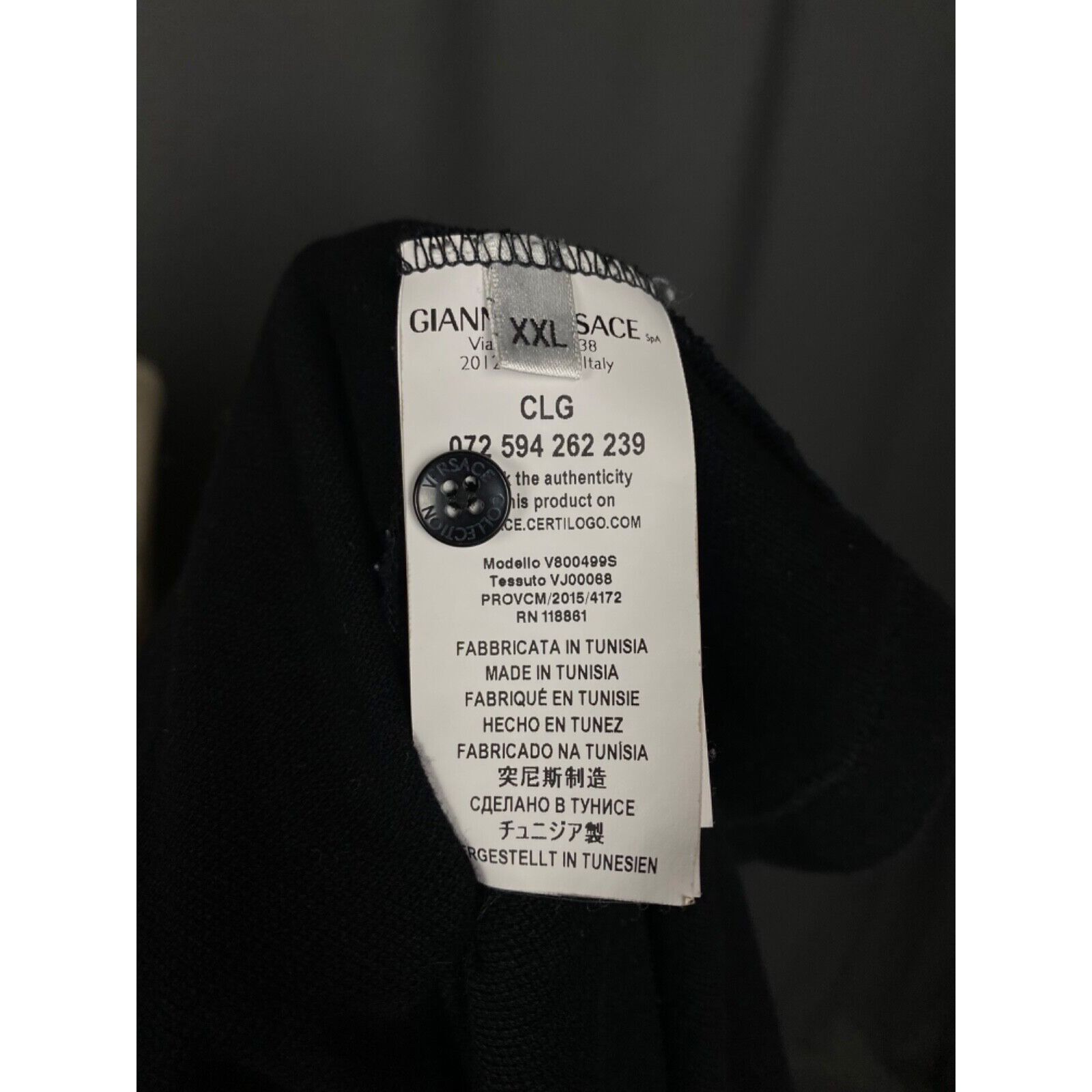 Versace Versace Collection Small Logo Men's Black Polo T-Shirt Size Size US S / EU 44-46 / 1 - 10 Thumbnail