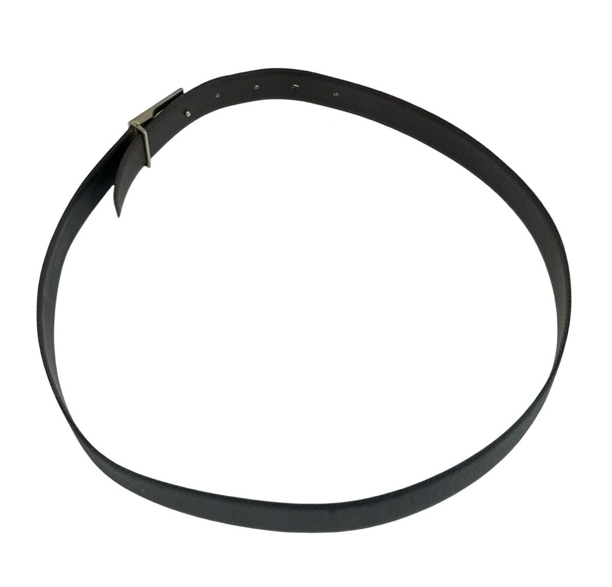 Dior Vintage Christian Dior Silver/Gold Logo Plaque Leather Belt Size ONE SIZE - 7 Thumbnail
