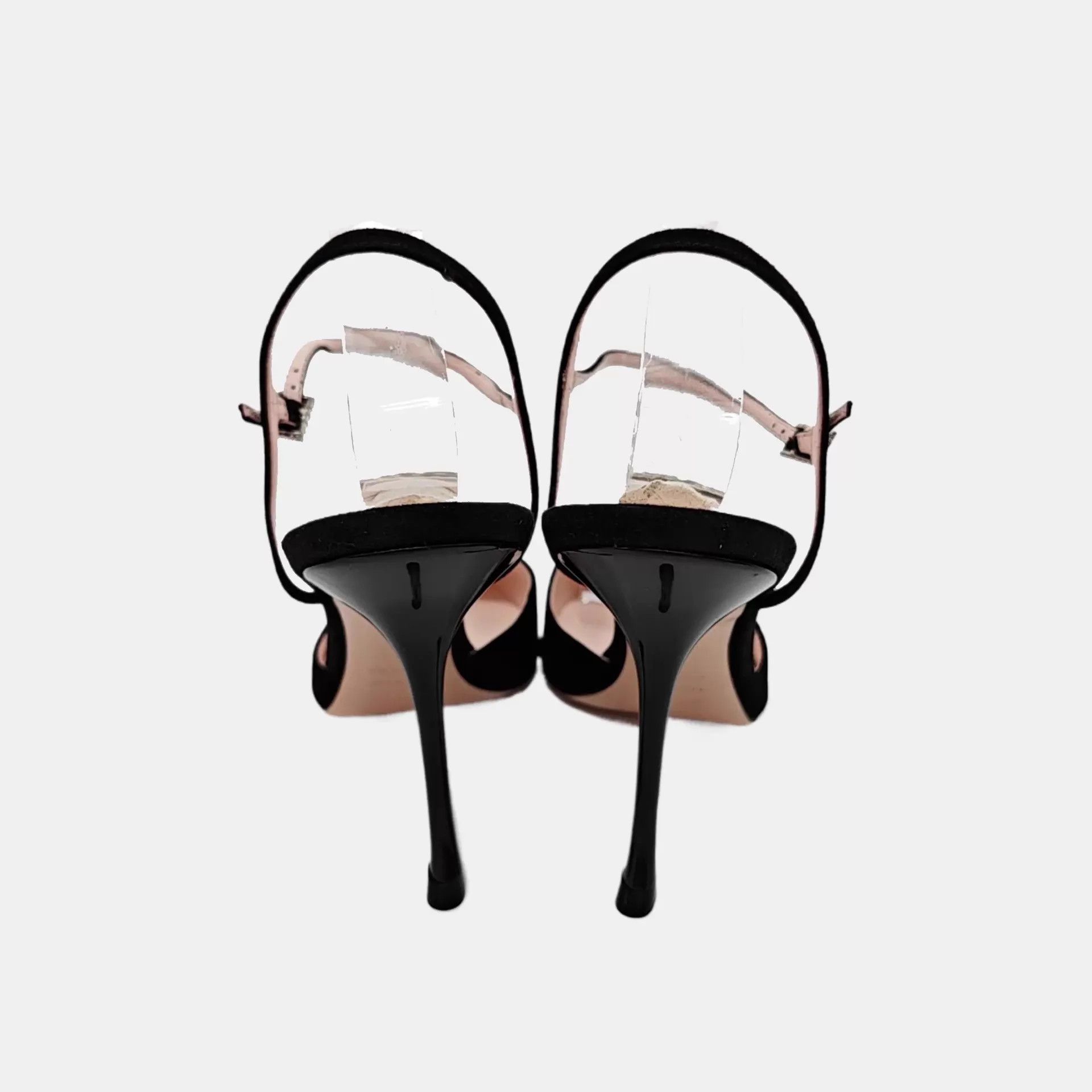 Roger Vivier RV Crystal Buckle Heeled Sandals 39 Size US 8.5 / IT 38.5 - 6 Thumbnail