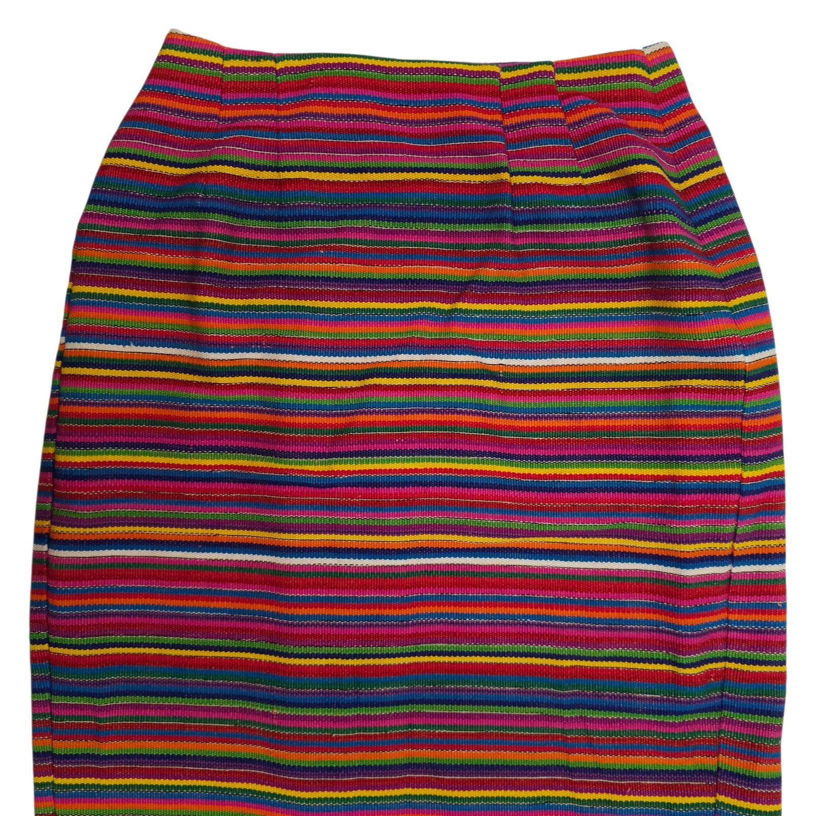 Other F.L. Malik Wrap Skirt 6 Striped Vintage Rainbow Pencil Midi Size 28" / US 6 / IT 42 - 11 Thumbnail