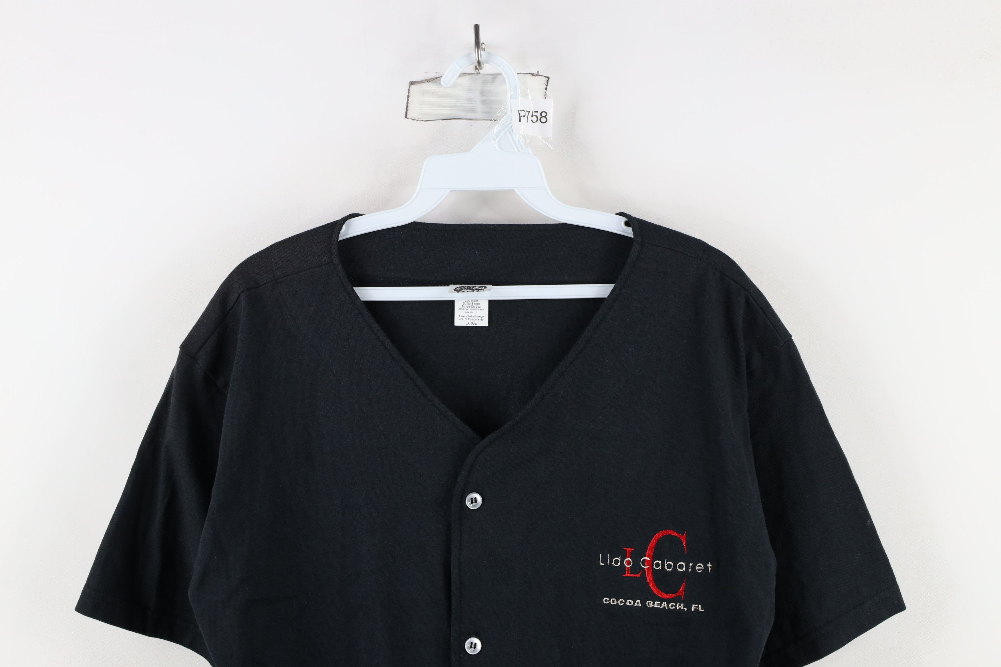 Vintage Vintage 90s Lido Cabaret Cocoa Beach Baseball Jersey Black Size US L / EU 52-54 / 3 - 2 Thumbnail
