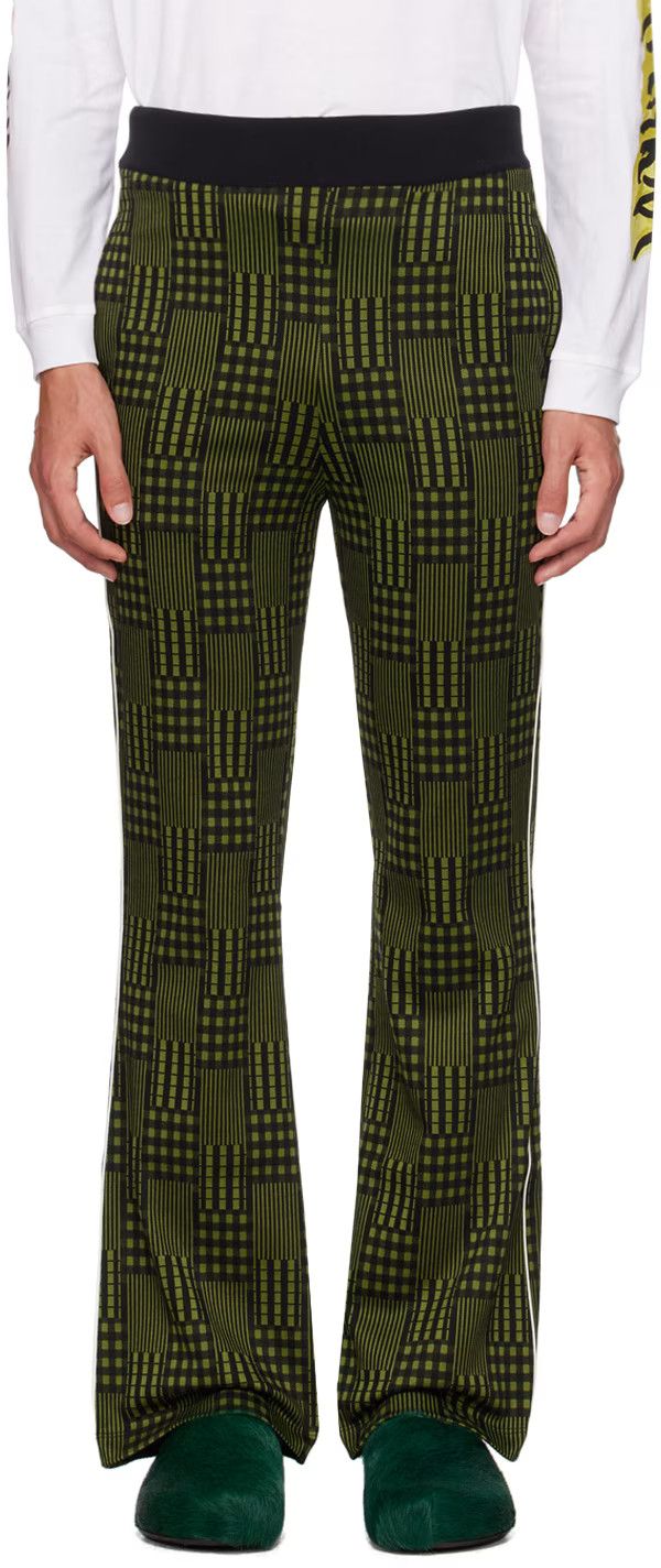 Marni o1w1db10824 Jacquard Sweatpant in Green Black Size US 32 / EU 48 - 1 Thumbnail