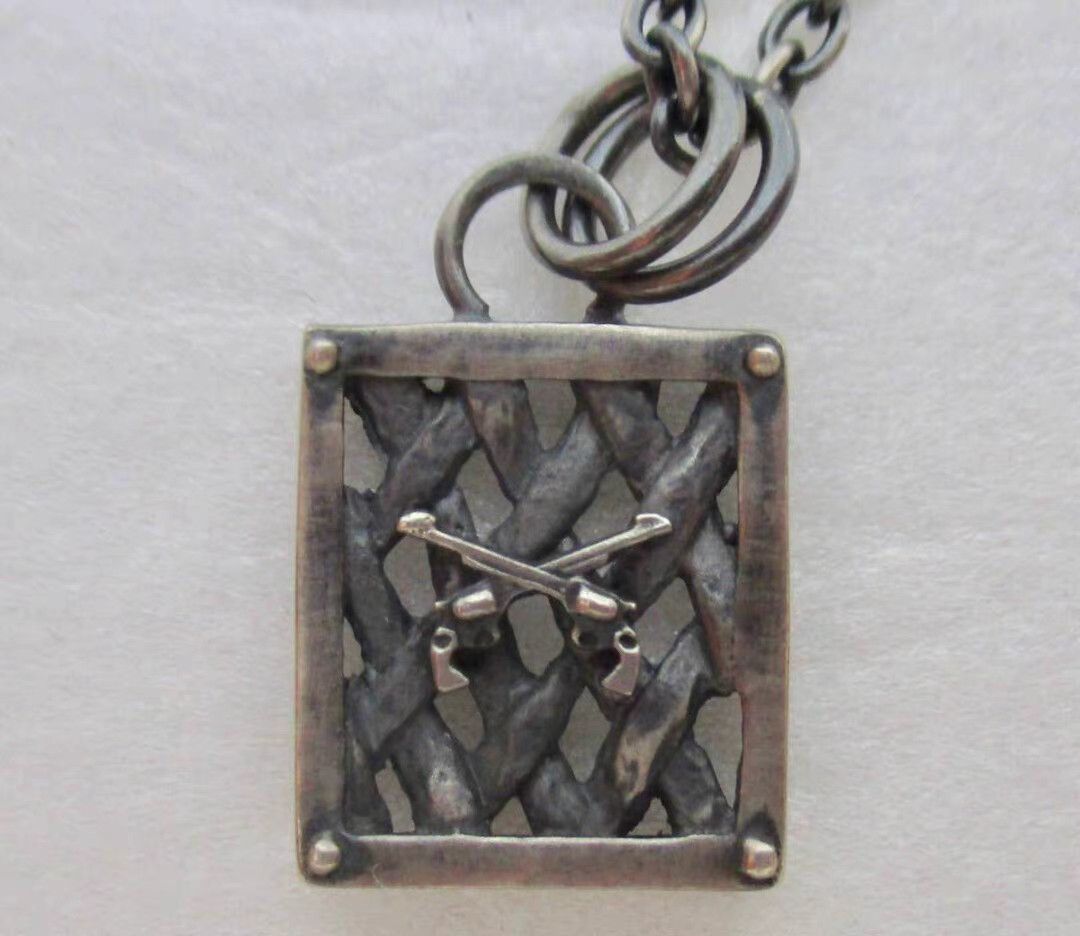 Roar roar 925 Sterling Silver Double Gun Military Necklace K11 Size ONE SIZE - 2 Thumbnail