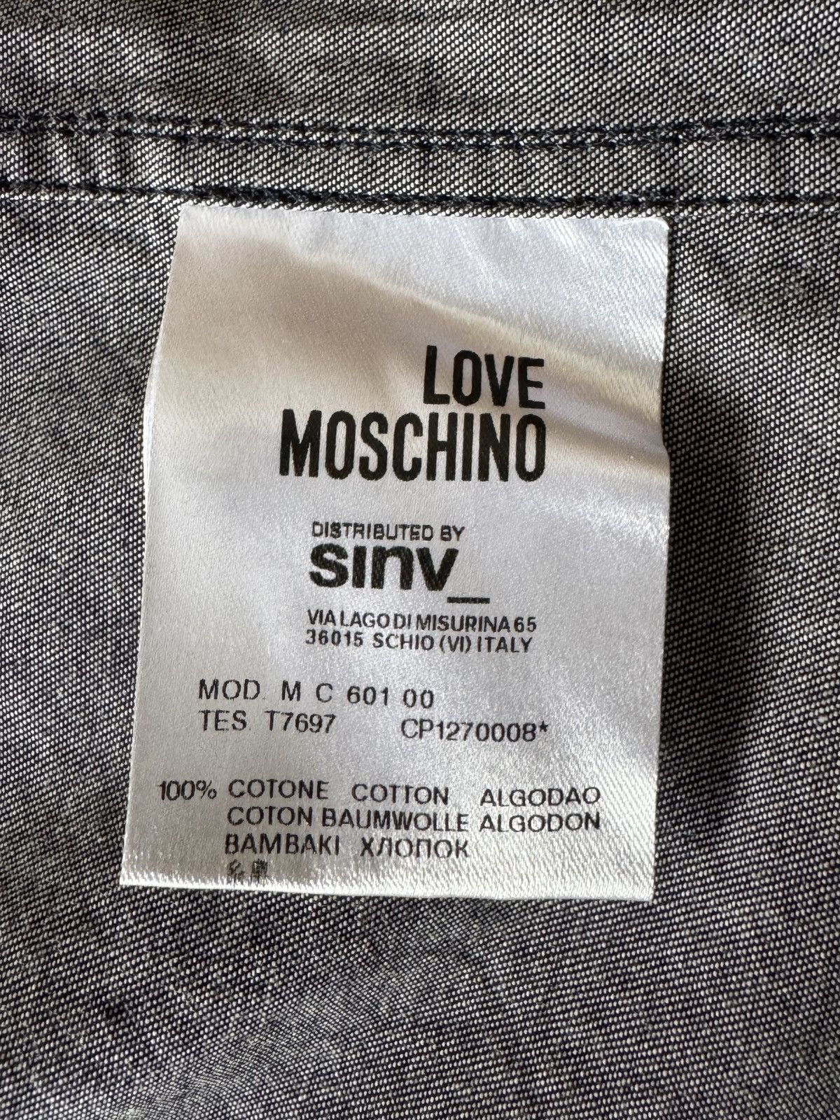 Moschino 🔥🔥 Moschino Navy Denim Shirt Size US M / EU 48-50 / 2 - 8 Thumbnail