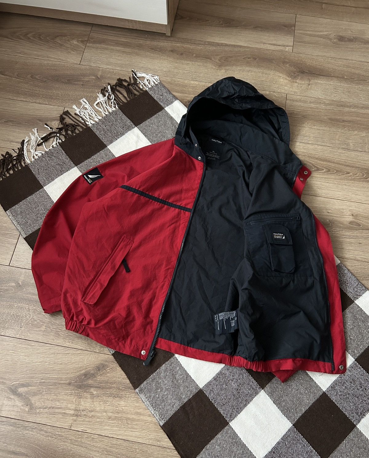 Nautica × Vintage Vintage Nautica Ns-83 big logo red jacket mens outdoors 90s Size US XL / EU 56 / 4 - 3 Thumbnail