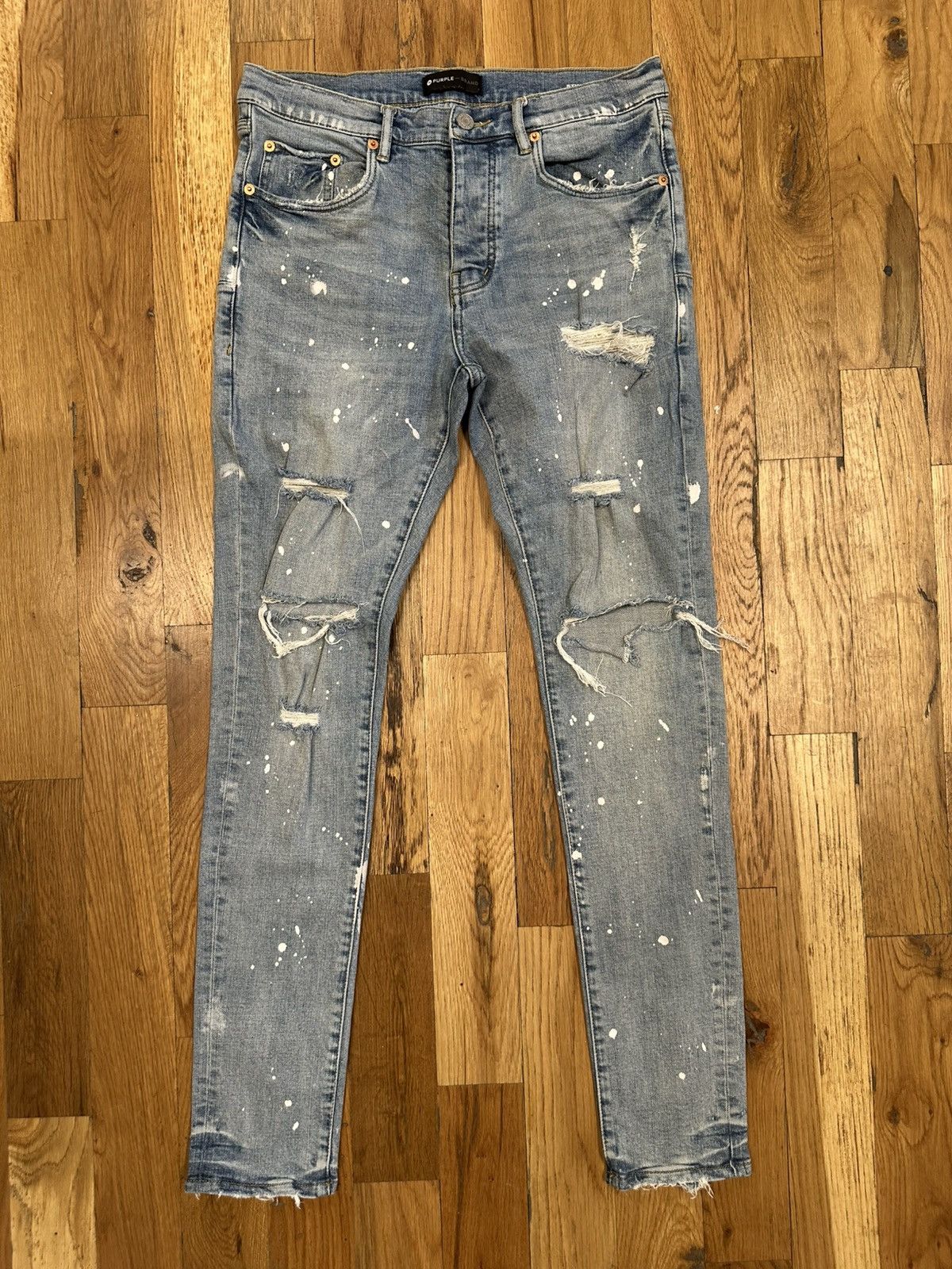 Purple Brand Purple Brand Distressed Blue Denim Jeans Size 31 Size US 31 - 1 Thumbnail