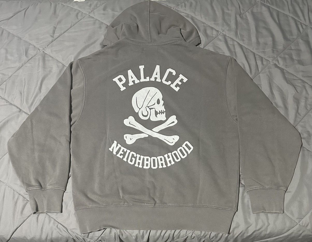 PALACE NEIGHBORHOOD Skull Zip Hood XL Palace x Neighborhood Skull