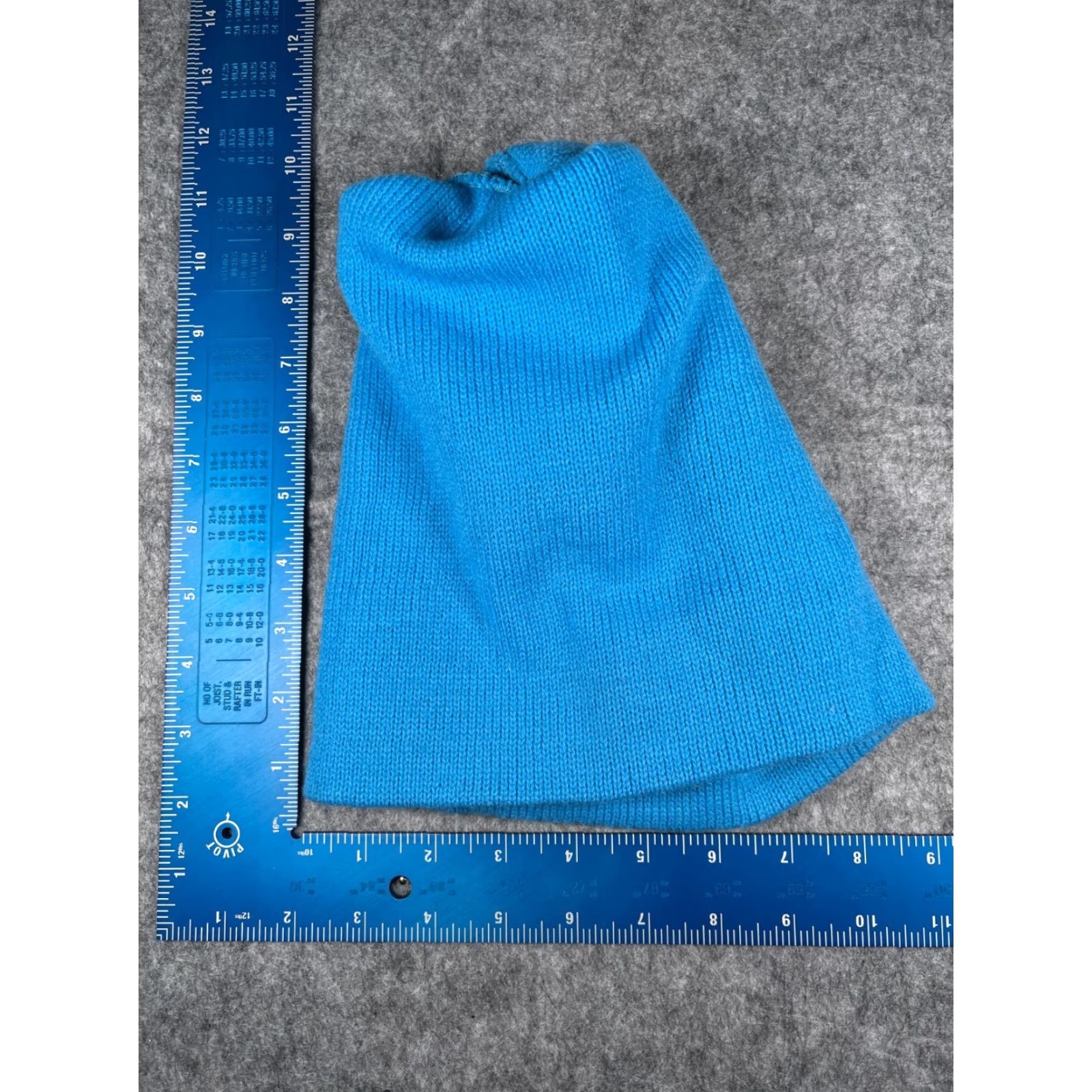 Vintage Beanie Adult One Size Blue Striped Cotton Acrylic Knit Winter Ski Outdoor Size ONE SIZE - 5 Thumbnail