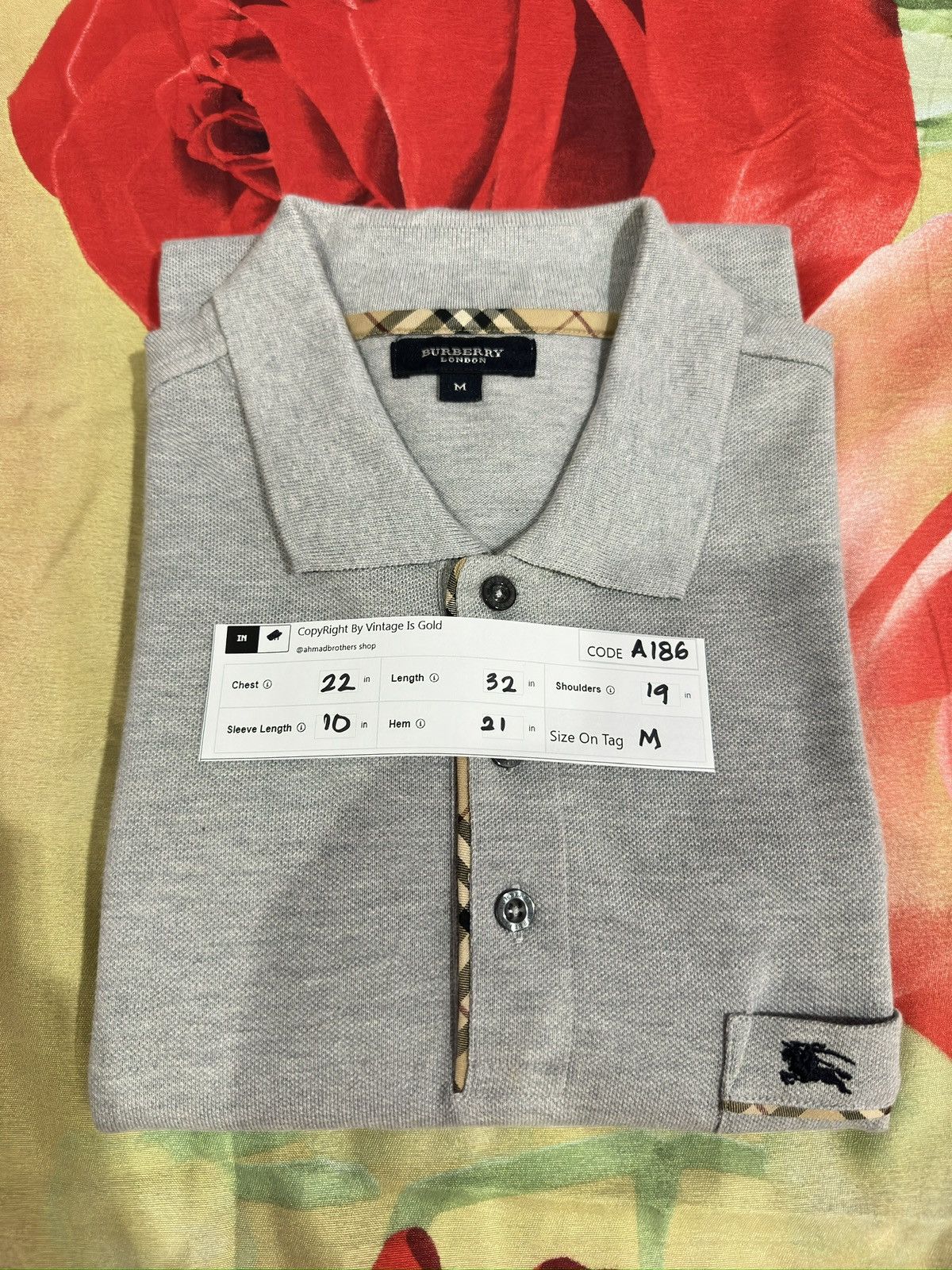 Burberry Burberry London Novacheck Polo Tee A186 Size US M / EU 48-50 / 2 - 9 Thumbnail