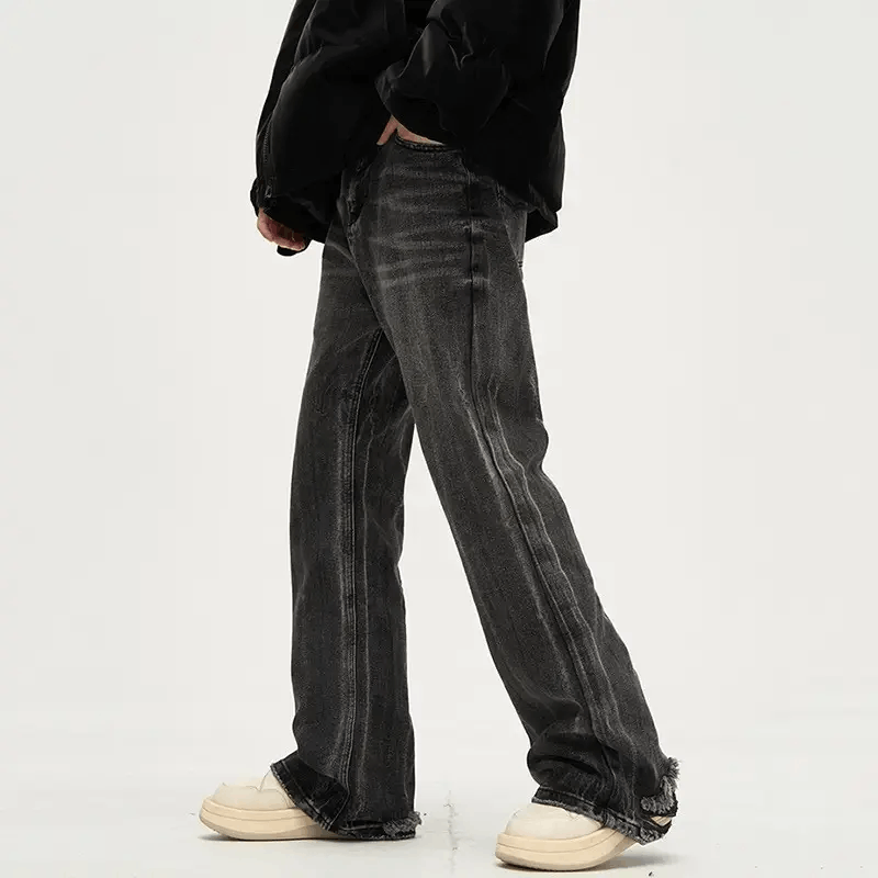 Japanese Brand × Vintage Baggy streetwear y2k flared ripped jeans pants wide leg Size US 32 / EU 48 - 2 Thumbnail