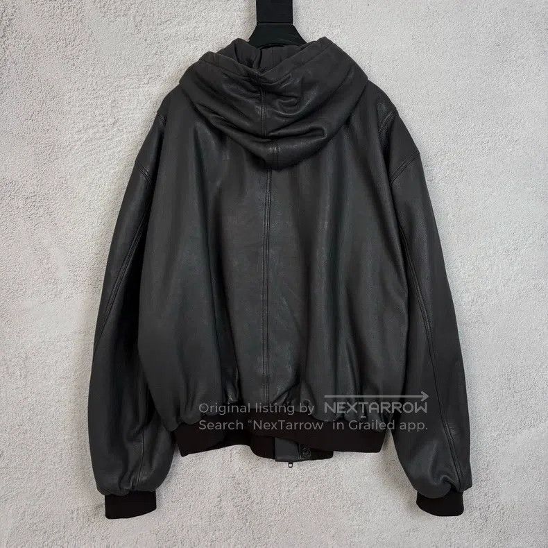 Balenciaga Balenciaga Logo Chest Printed Double Zip Sheepskin Hoodie Size US S / EU 44-46 / 1 - 2 Thumbnail