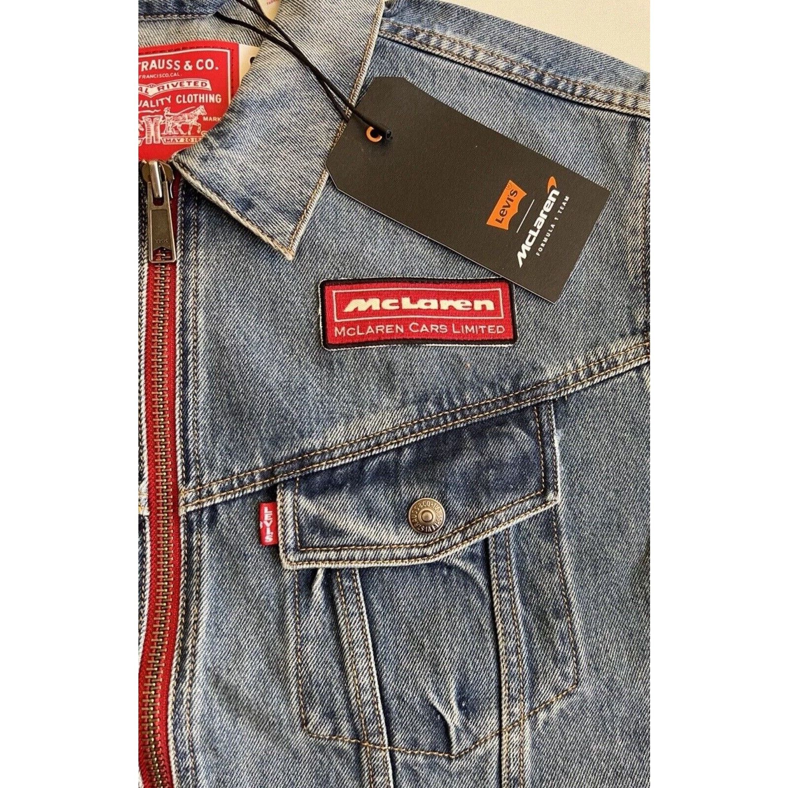Levi's Levi's x Mclaren Denim Jacket Racing Trucker Zip Up Small Size US S / EU 44-46 / 1 - 4 Thumbnail