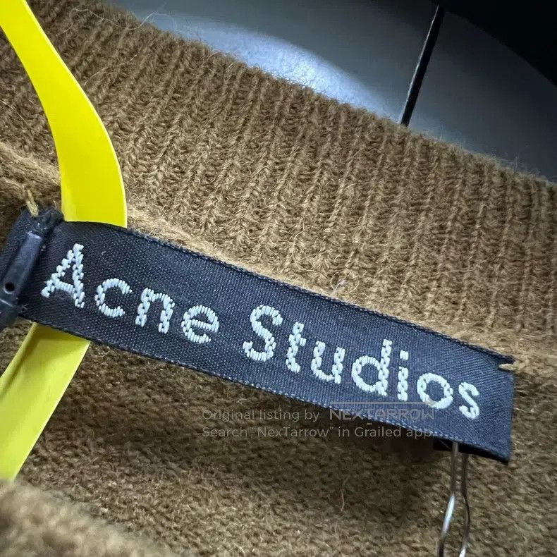 Acne Studios Acne Studios Brown Logo Embroidered Knit Sweater Size US XXS / EU 40 - 4 Thumbnail