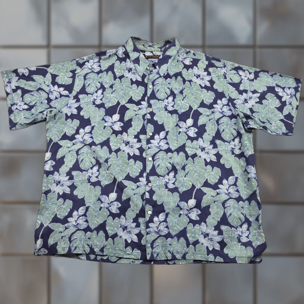 Tori Richard VINTAGE Tori Richard Shirt Mens 2XL Hawaiian Button Up Aloha Floral Cotton Lawn USA Made Size US XXL / EU 58 / 5 - 1 Thumbnail