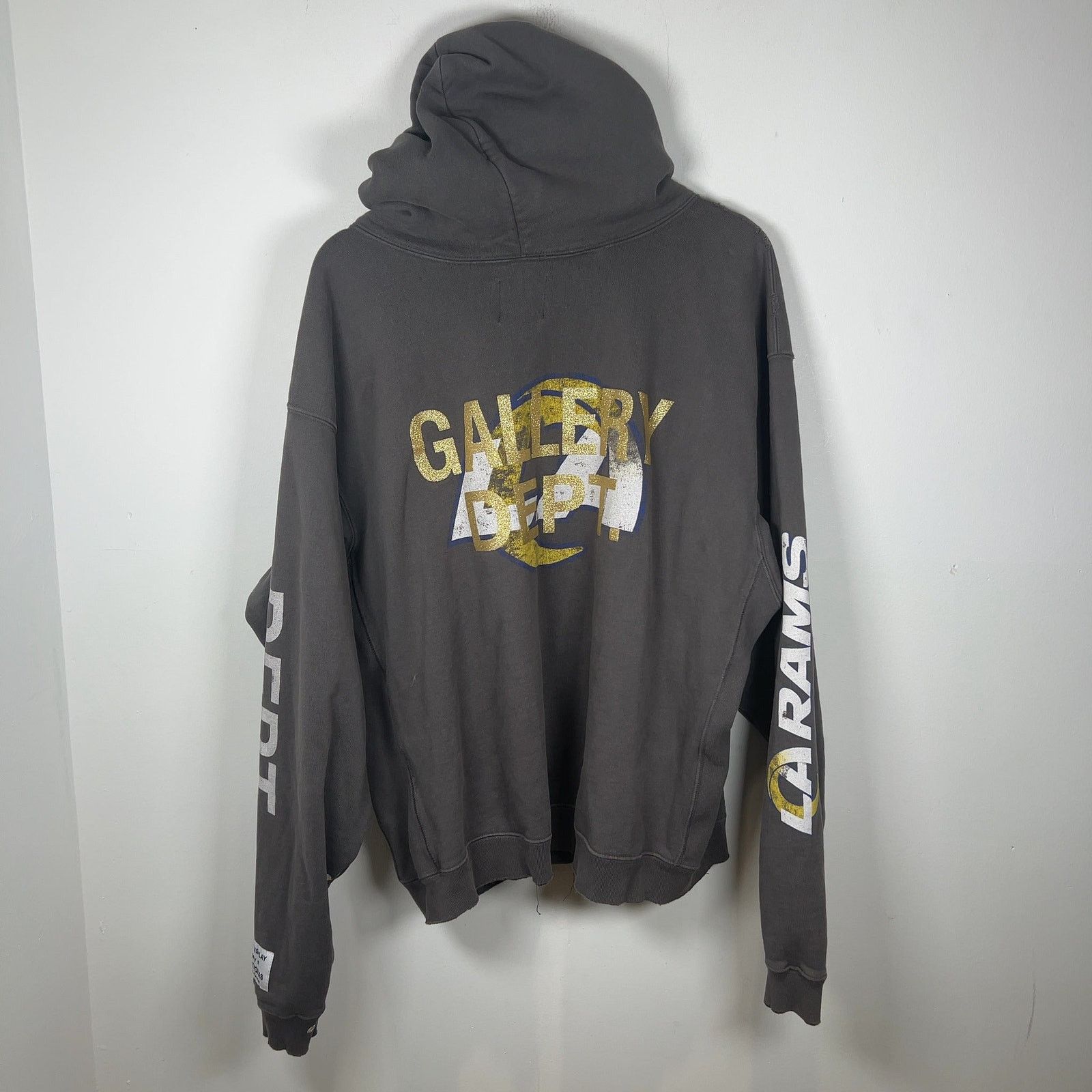 Gallery Dept. Gallery Dept LA Rams Graphic Distressed Hoodie Size US L / EU 52-54 / 3 - 8 Thumbnail
