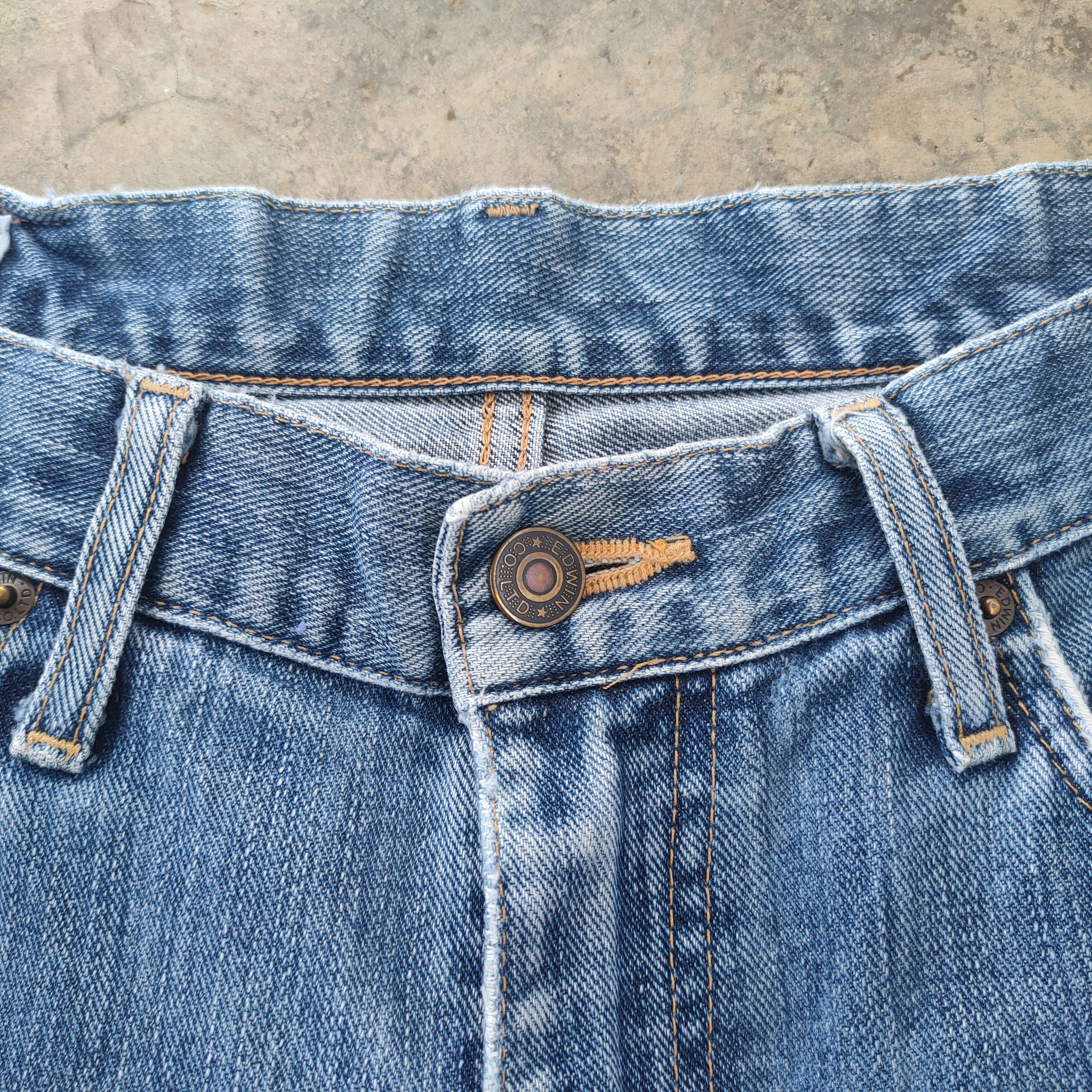 Edwin W33 VINTAGE EDWIN 403 FADED BLUE JEANS DENIM PANTS Size US 33 - 5 Thumbnail