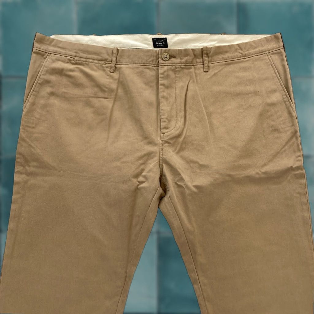J.Crew J.Crew 484 Chino Pants Mens 44x34 Slim Fit Straight Leg Brown Preppy Casual NWT Size US 44 / EU 60 - 1 Thumbnail