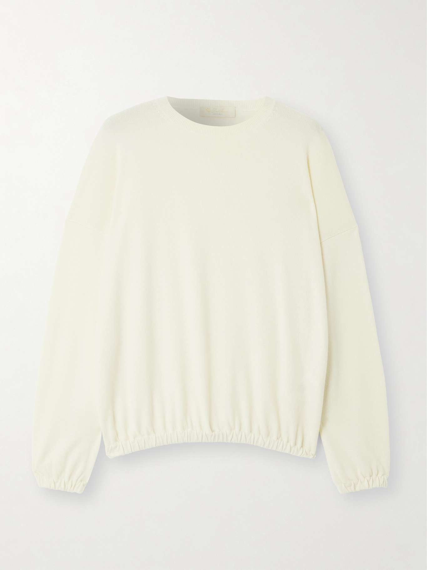 Loro Piana o1w1db10825 FAO4531 Cocooning Sweater in White Size M / US 6-8 / IT 42-44 - 1 Thumbnail