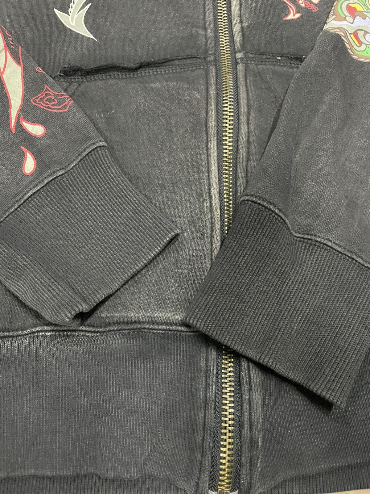 Vintage ed hardy designs rare zip up hoodie