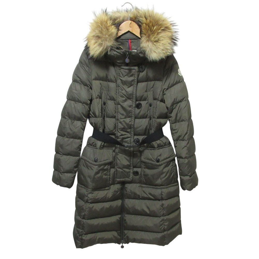 Moncler Moncler Moncler Genevrier Racoon Fur Hooded Down Coat Textile Outerwear DUTY FREE for USA Size ONE SIZE - 1 Thumbnail