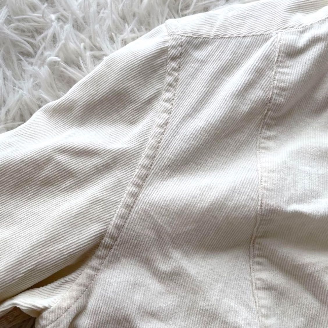 Ralph Lauren RRL RALPH LAUREN CORDUROY SHIRT SIZE S IVORY LONG SLEEVE BAND COLLAR USED MEN Size US S / EU 44-46 / 1 - 6 Thumbnail