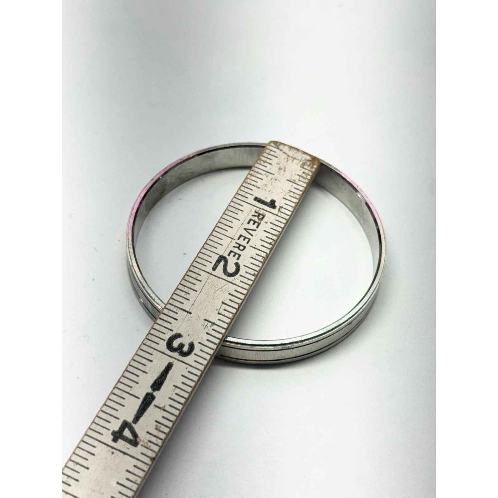 Vintage Vintage silver brushed bangle bracelet Size ONE SIZE - 4 Thumbnail
